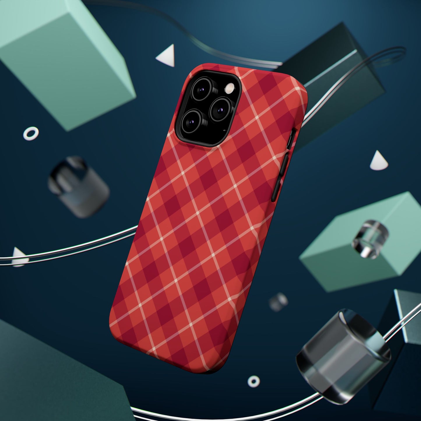 Red Plaid Crisscross – MagSafe iPhone Case