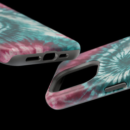 Teal and Pink Tie-Dye MagSafe Case – Stylish and Functional