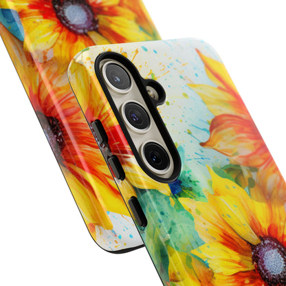 Watercolor Sunflower Splash - Samsung Galaxy Series Case