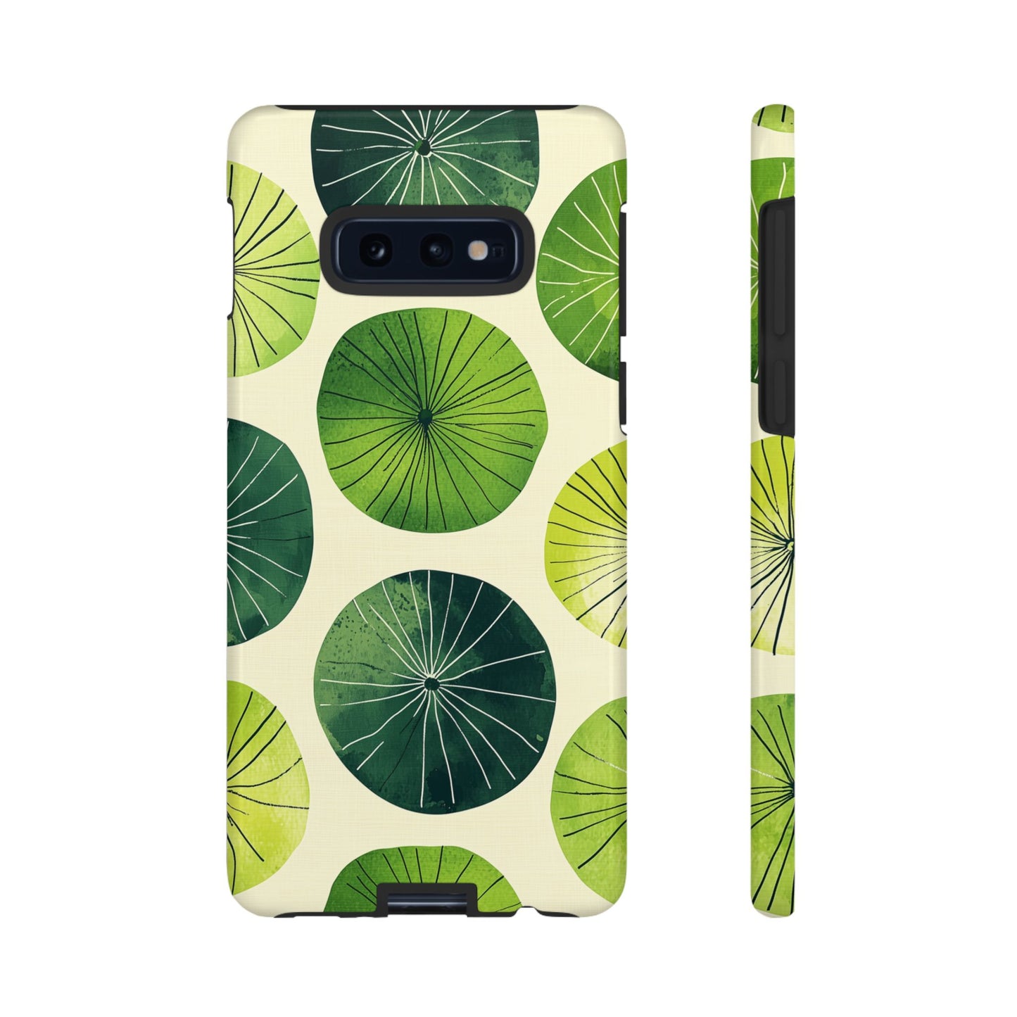 Watercolor Lily Pads Samsung Galaxy Case – Shockproof, Matte Finish, Dual-Layer Protection