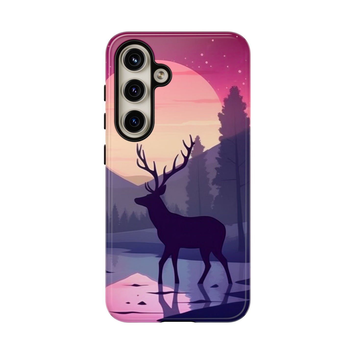 Twilight Elegance: Stag Reflection – Samsung Galaxy Case