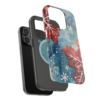 Crimson Snowflake Charm – MagSafe iPhone Case