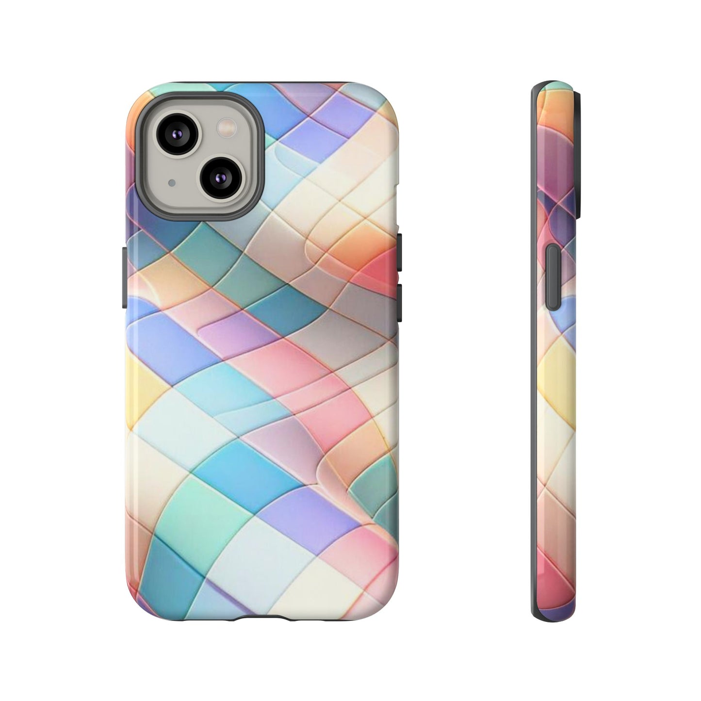 Pastel Prism Plaid iPhone Case