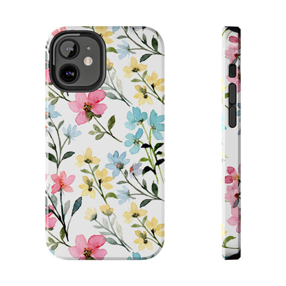 Watercolor Floral Bliss – iPhone Series Case with Pastel Flower Design