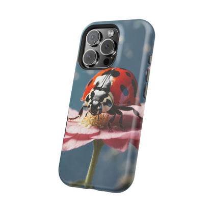 MagSafe iPhone Case: Floral Ladybug Delight