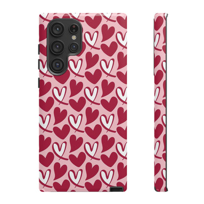 Hand-Drawn Hearts Samsung Galaxy Case