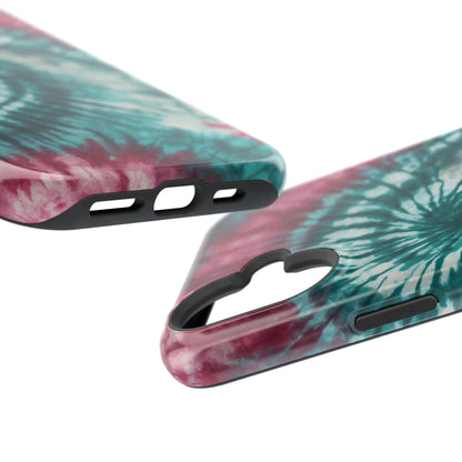 Teal and Pink Tie-Dye MagSafe Case – Stylish and Functional