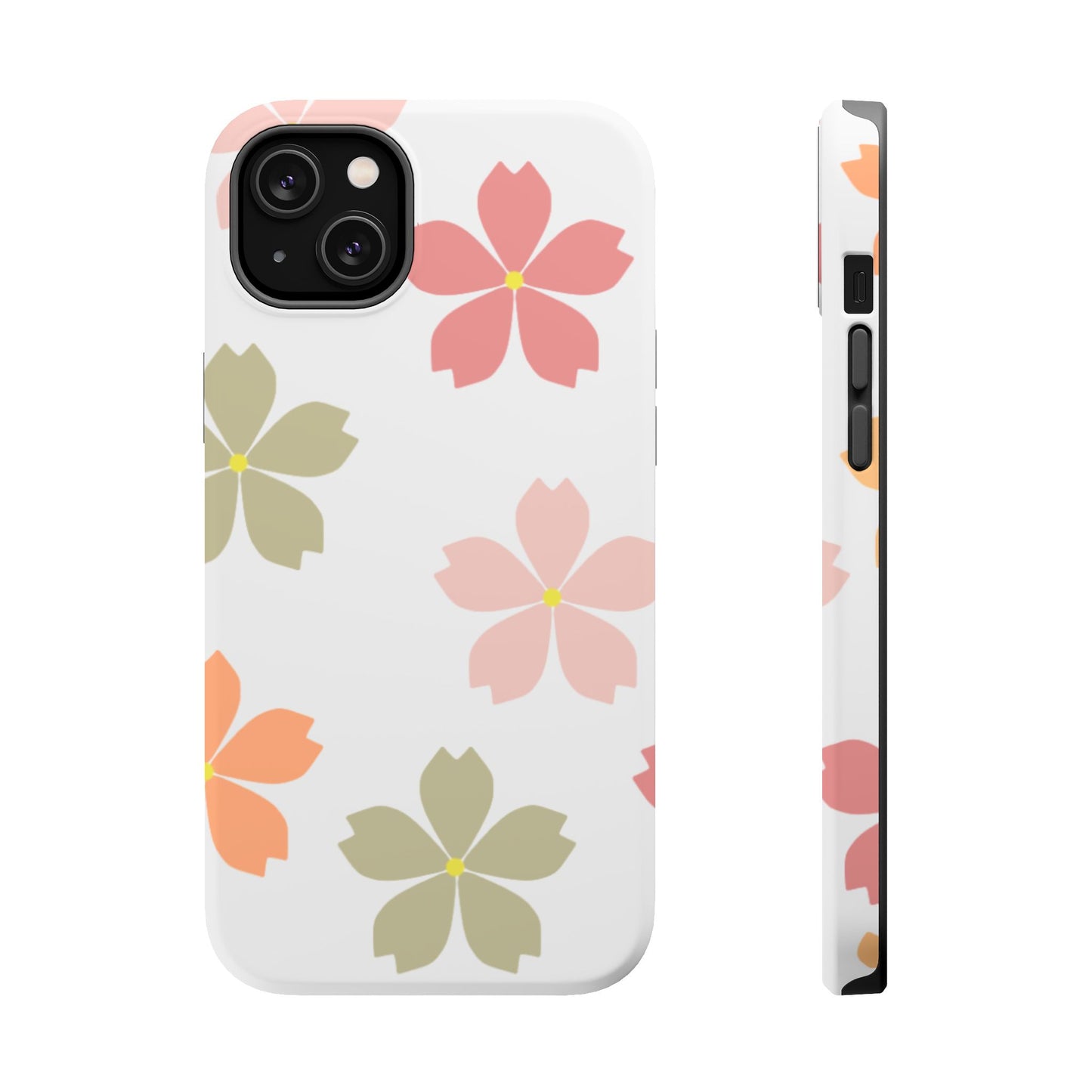 Pastel Sakura Blossom Tough MagSafe iPhone Case – Durable Design with Soft Matte Finish