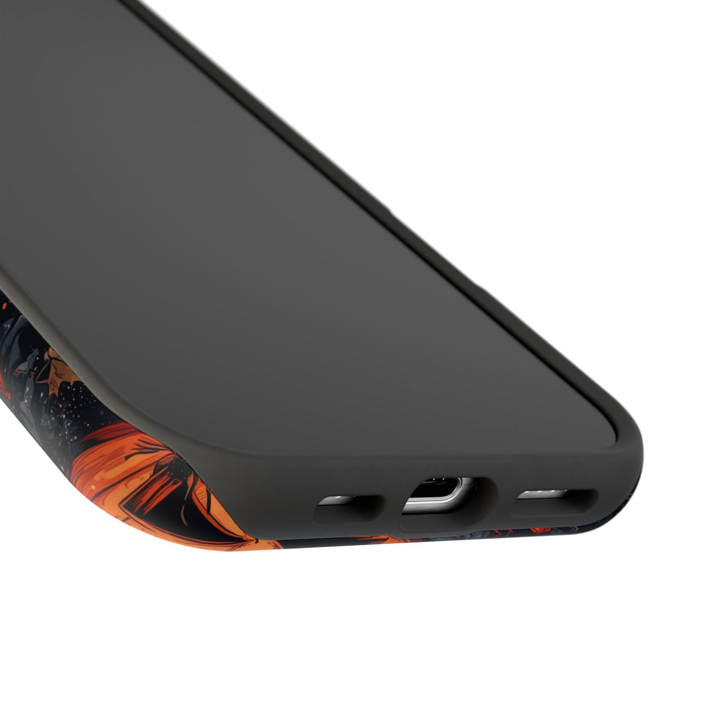 Hauntingly Elegant Halloween MagSafe iPhone Case – Pumpkins, Spiders, and Autumn Leaves Design