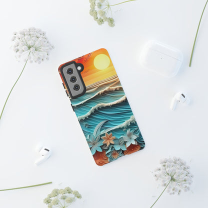 Tropical Sunset Paper Art Ocean – Samsung Galaxy Series Case