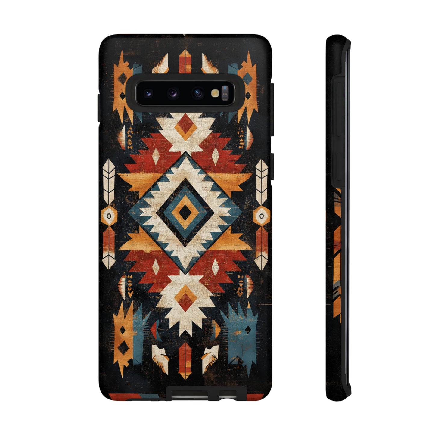 Southwestern Arrow & Diamond Tough Samsung Galaxy Case – Bold Tribal Design, Dual - Layer Protection - BOGO Cases