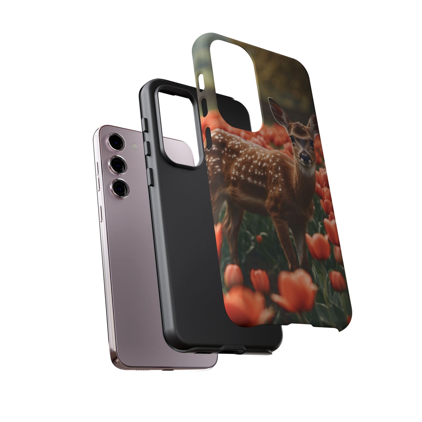 Fawn Among Tulips Samsung Galaxy Case