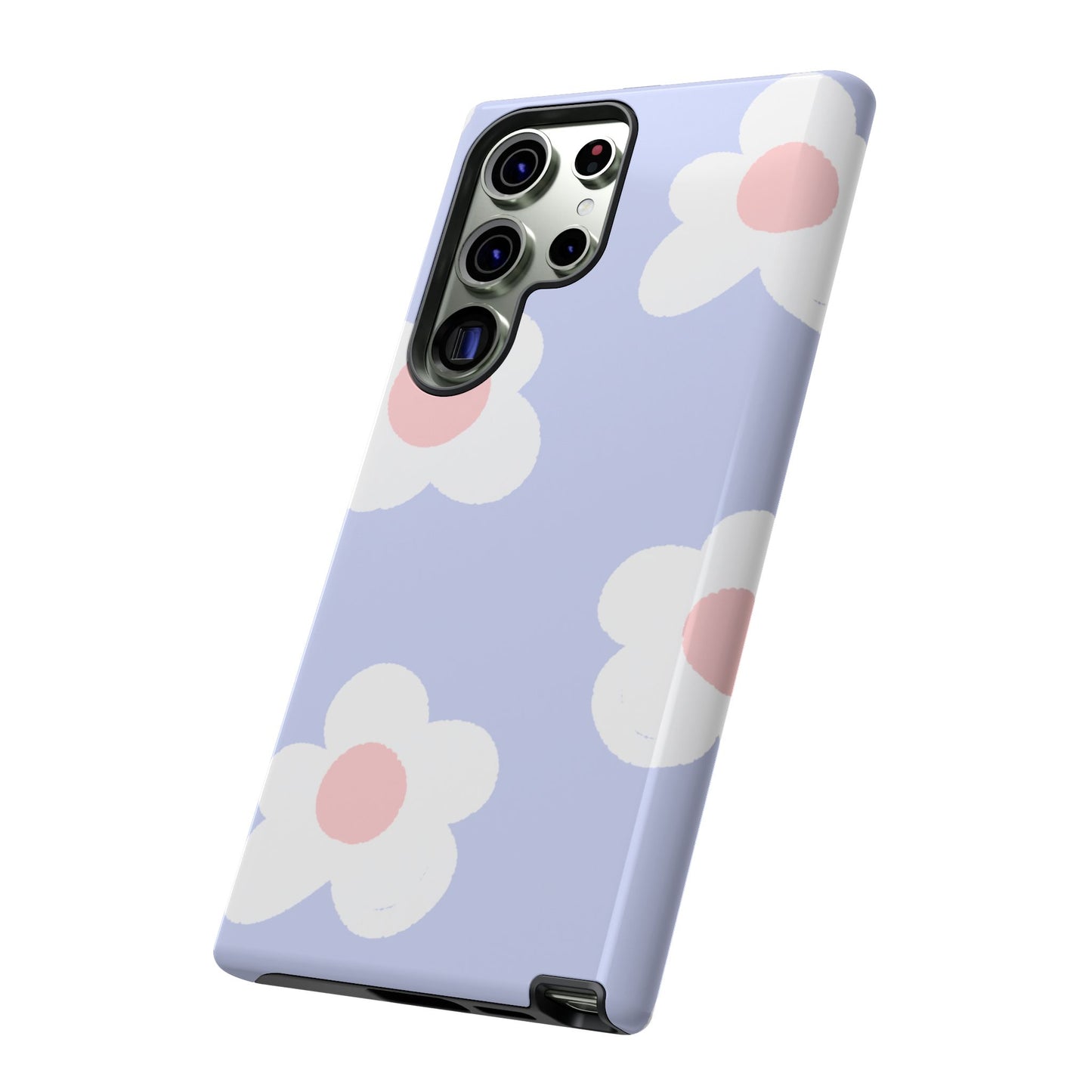 Retro Daisy Pastel Tough Samsung Galaxy Case – Durable Design with Soft Matte Finish