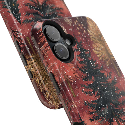 Rustic Red Winter Forest - MagSafe iPhone Series Case