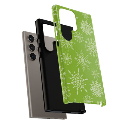 Green Snowflake Pattern – Samsung Galaxy Series Case