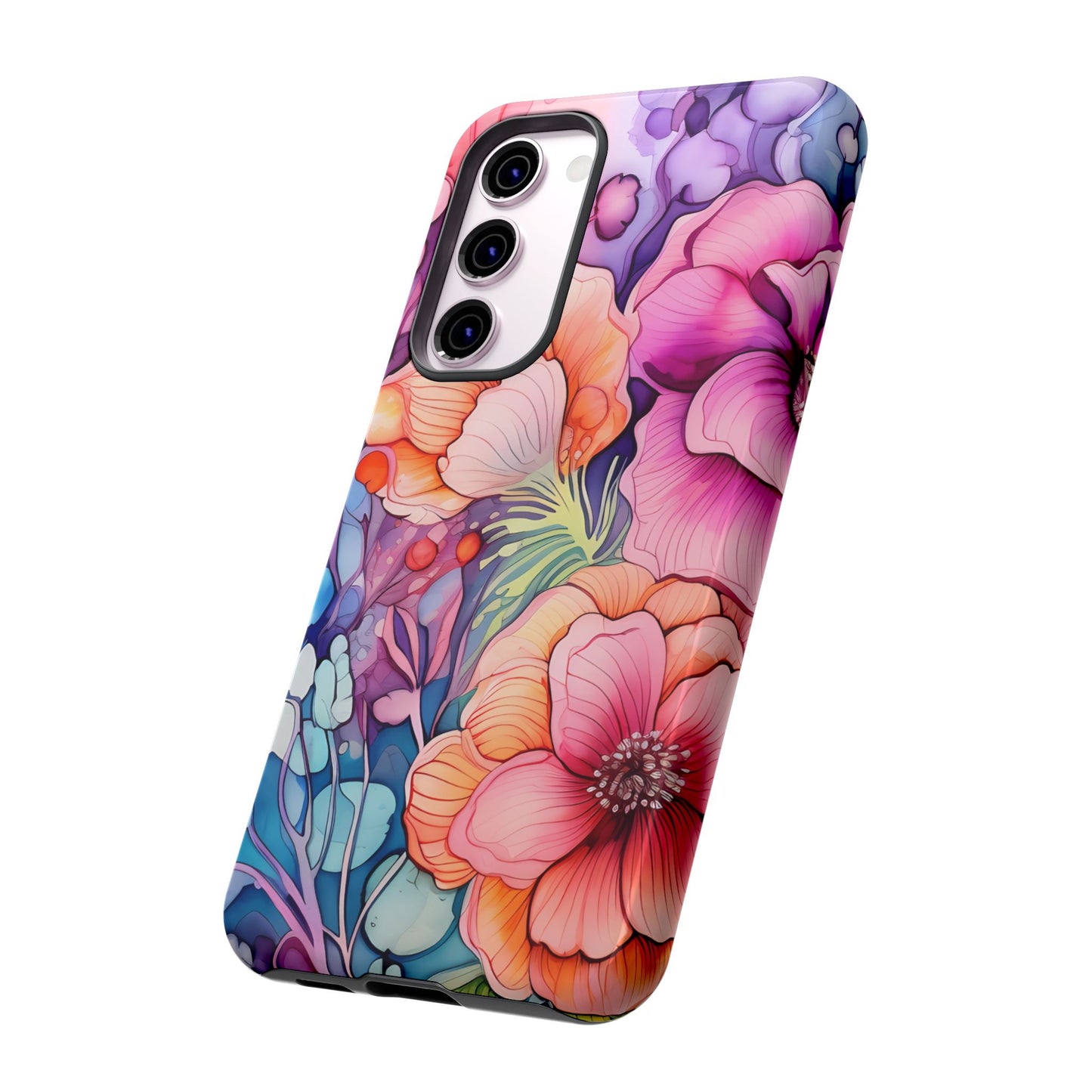 Bright Watercolor Floral Splash iPhone Series Case – Bold Artistic Design