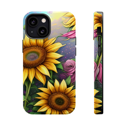 Whimsical Sunflower & Rose Garden - MagSafe iPhone Series Case