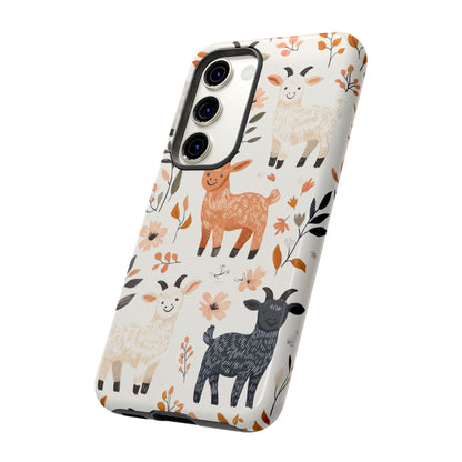 Samsung Galaxy Case: Smiley Goats & Dried Flowers – Vintage Charm