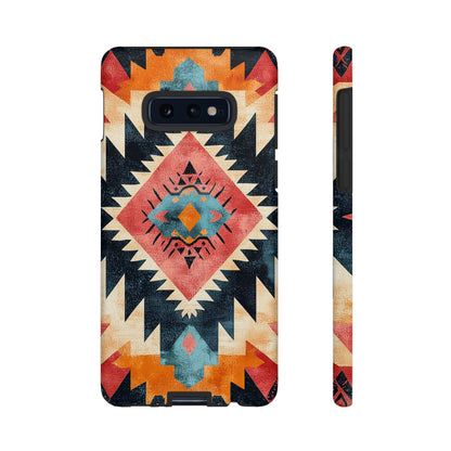 Bold Aztec Pattern Tough Samsung Galaxy Case – Vibrant Geometric Design, Dual-Layer Protection