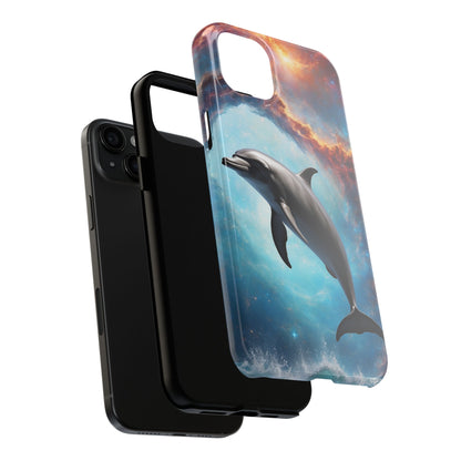 Cosmic Dolphin Space Vibes - iPhone Case