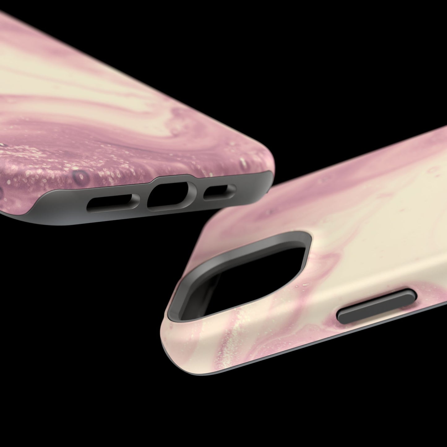 Blush Marble Glow – MagSafe Case with Pink & Rose Gold Marble Design