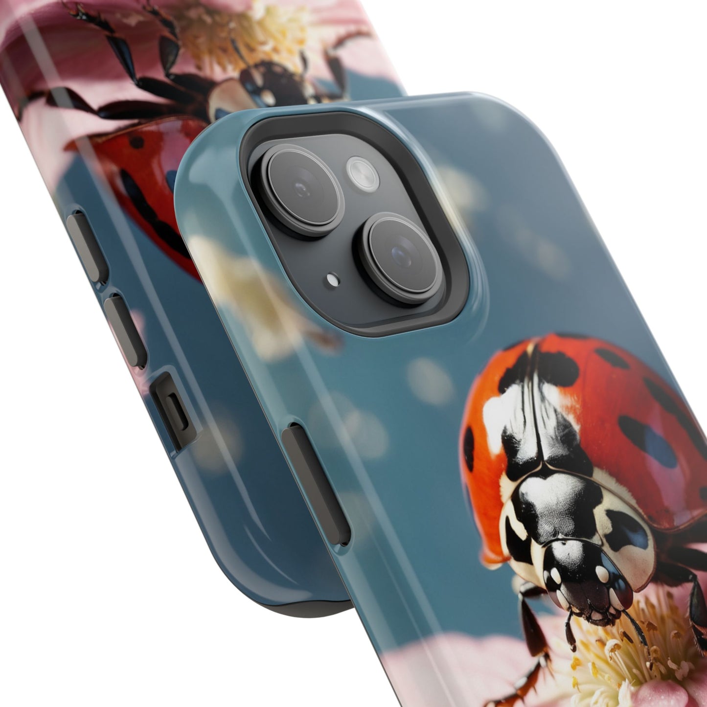 MagSafe iPhone Case: Floral Ladybug Delight