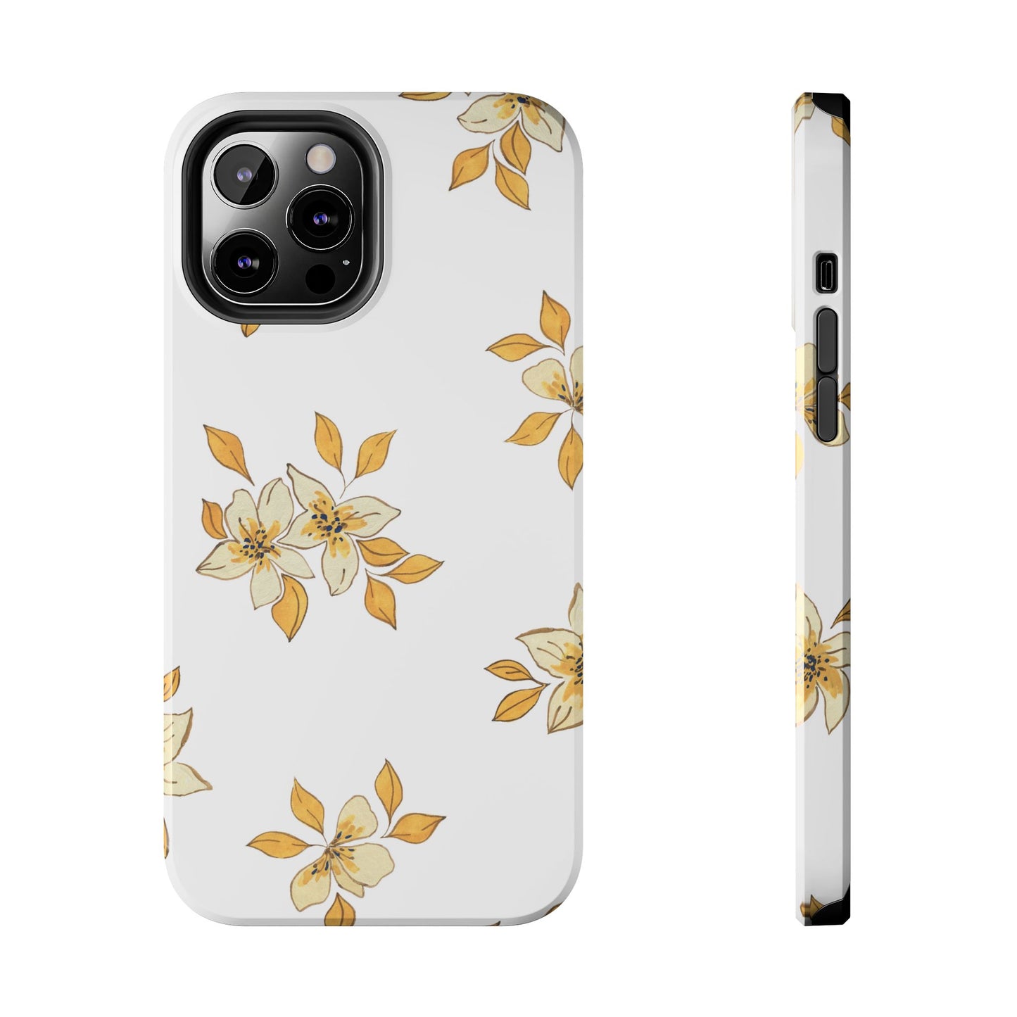 Delicate Yellow Blossom iPhone Case – Minimalist Floral Design with Matte Finish