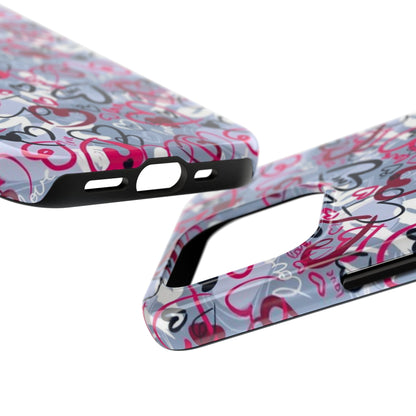 Graffiti Love Hearts iPhone Case