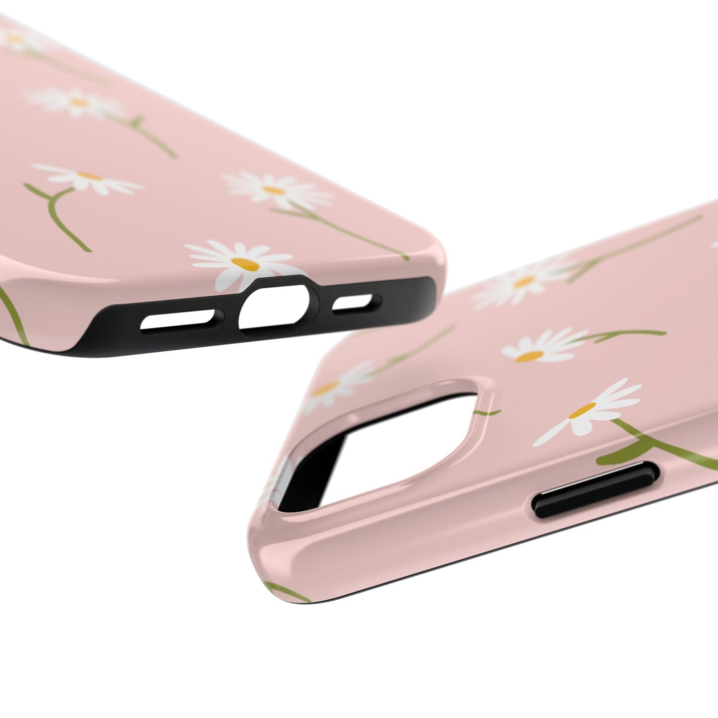 Daisy Delight Tough iPhone Case – Cute Floral Design with Dual-Layer Protection