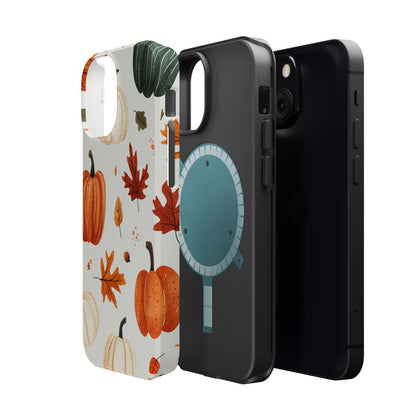 Autumn Pumpkin MagSafe iPhone Case – Fall Leaves and Harvest Design