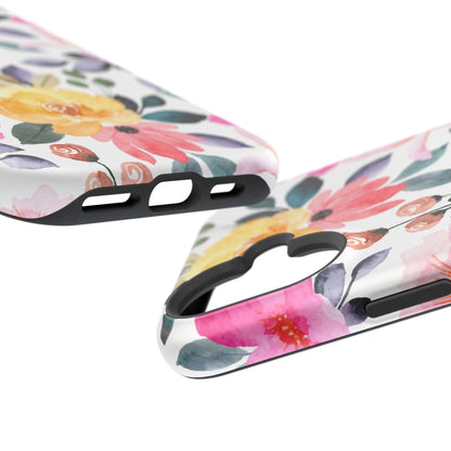 Blossoming Beauty – MagSafe Case with Pastel Floral Watercolor Design