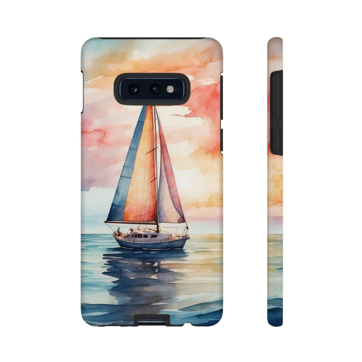 Sailboat Sunset Samsung Galaxy Case – Vibrant Watercolor Design