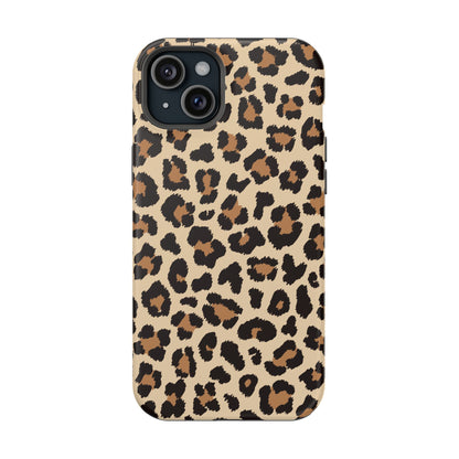 Wild Leopard Print Tough MagSafe iPhone Case – Bold Animal Pattern Design with Dual-Layer Protection