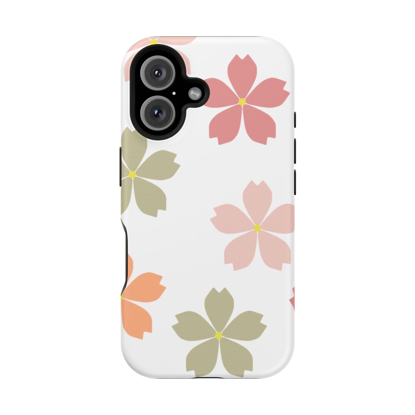 Pastel Sakura Blossom Tough MagSafe iPhone Case – Durable Design with Soft Matte Finish