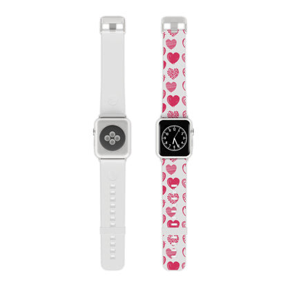 Funky Pink Hearts Apple Watch Band