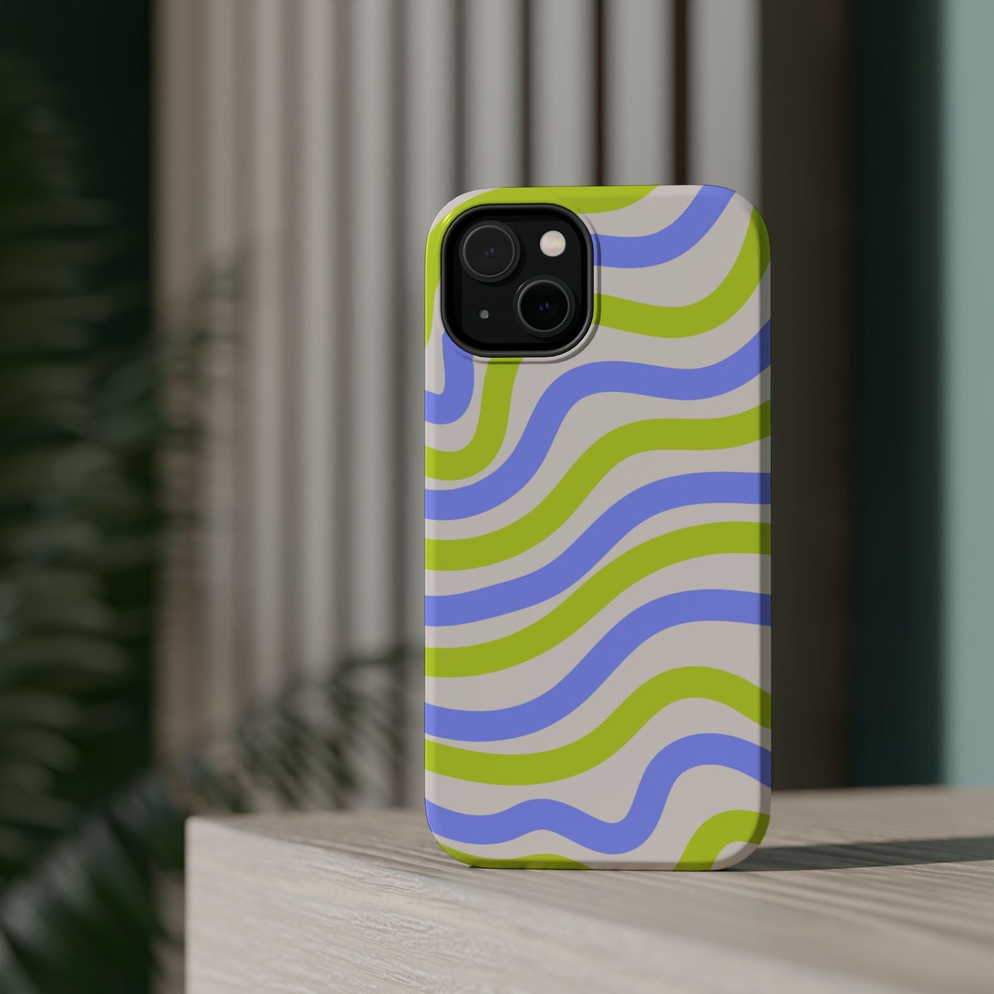 Neon Wave MagSafe iPhone Case – Bold Dual-Layer Protection with 70s-Inspired Vibe