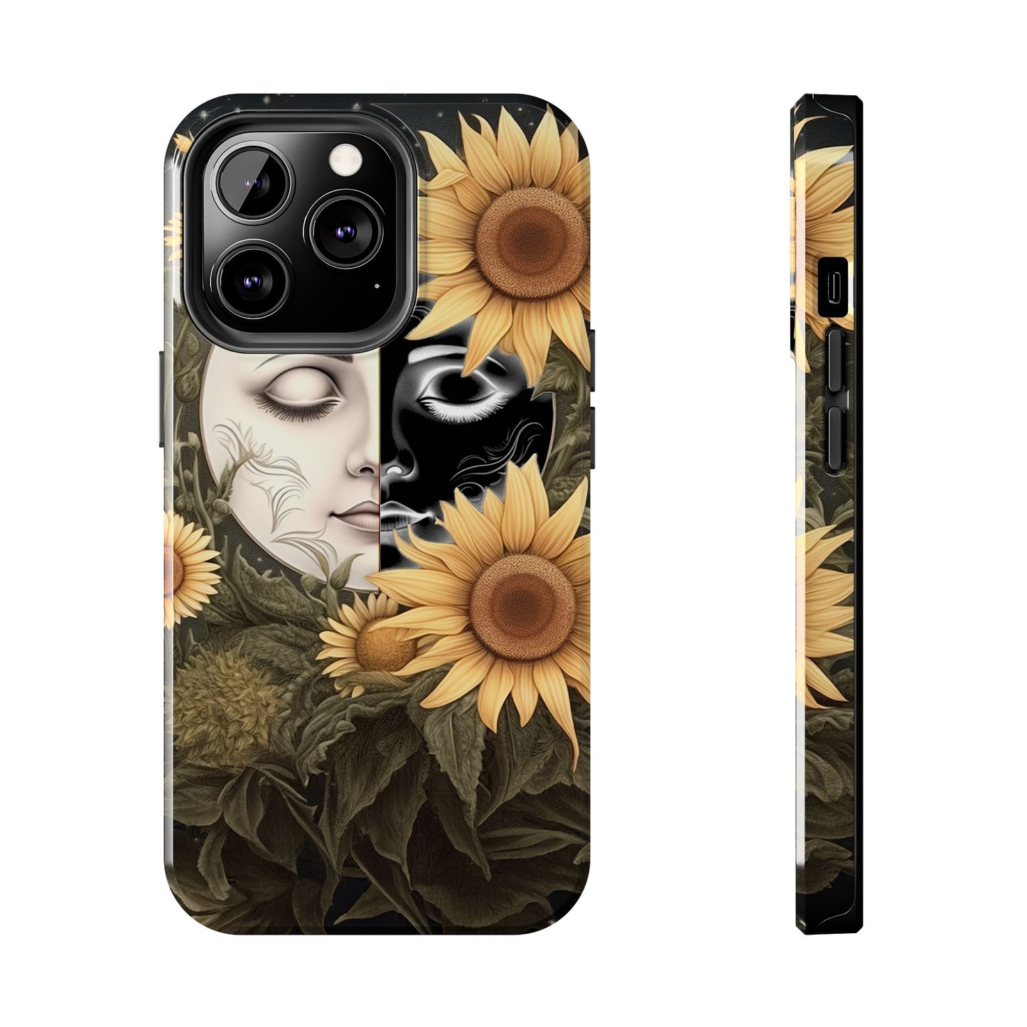 Sunflower Moon and Stars iPhone Case – Ethereal Art