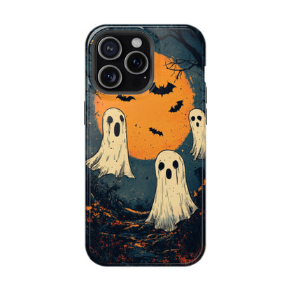 Haunted Ghosts & Full Moon MagSafe iPhone Case – Spooky Halloween Design