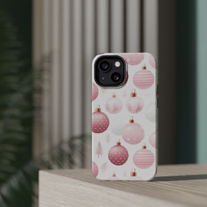 MagSafe iPhone Case: Merry in Pink – Christmas Balls