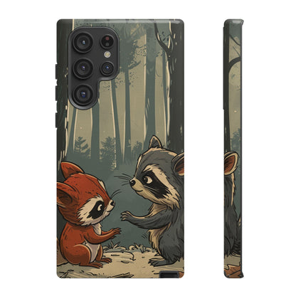 Whimsical Woodland Raccoons Phone Case