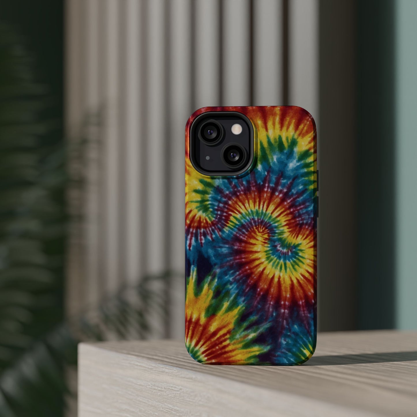 Retro Rainbow Tie-Dye MagSafe Case – Swirl Design