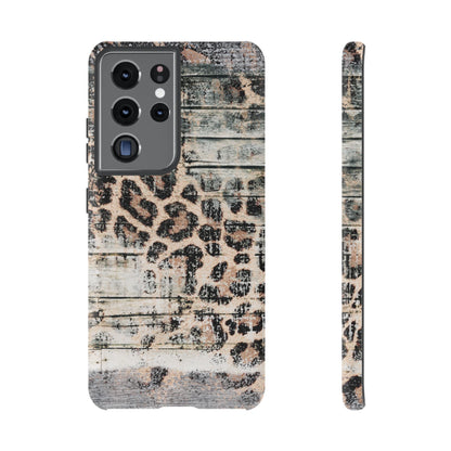 Rustic Leopard Wood Print - iPhone Series Case