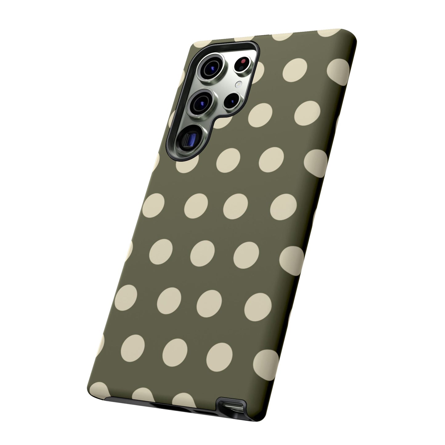 Vintage Green & Cream Polka Dots – Samsung Galaxy Case