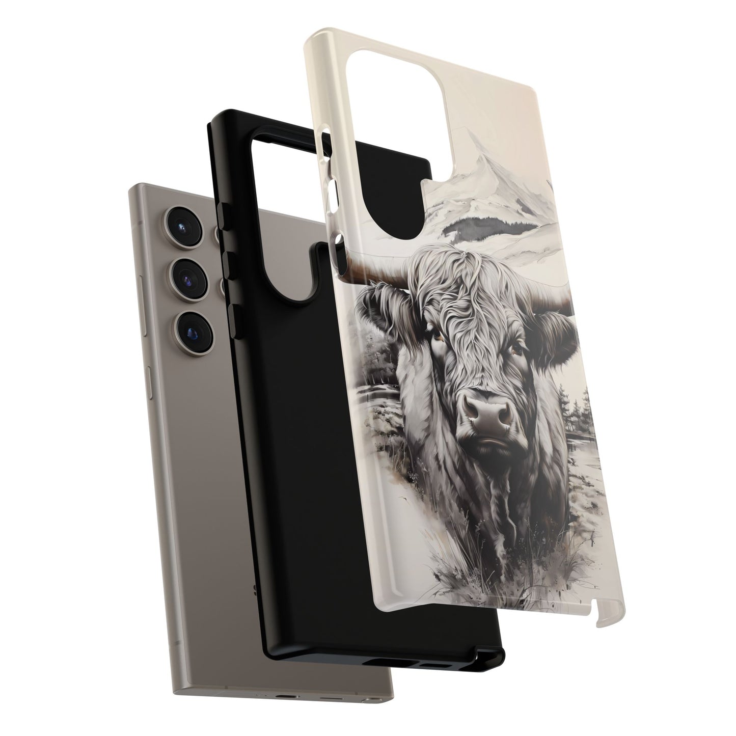 Western Highland Cow Case | Durable Farmhouse Design