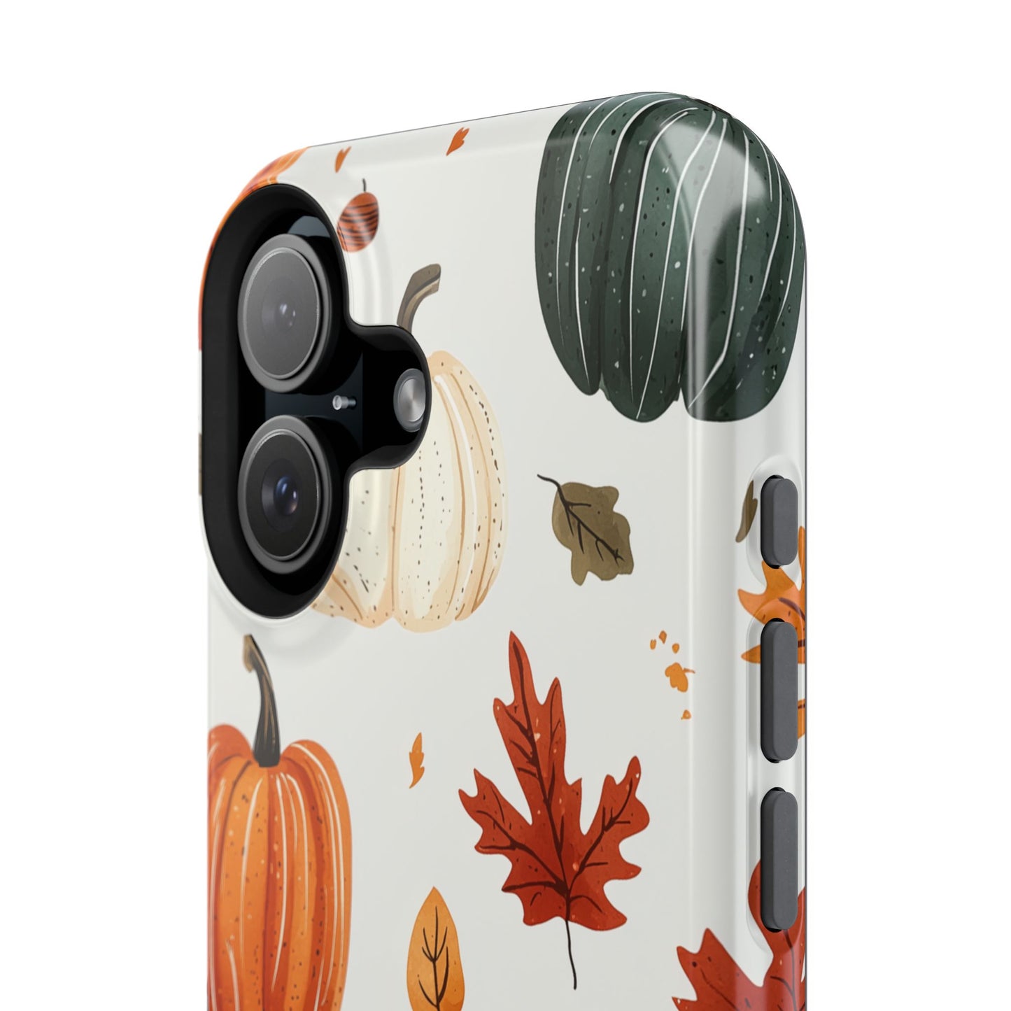 Autumn Pumpkin MagSafe iPhone Case – Fall Leaves and Harvest Design