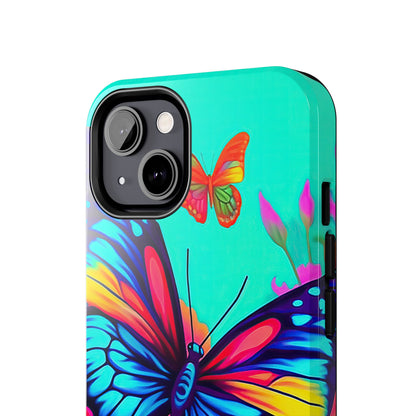 Vivid Butterfly & Floral Burst - iPhone Series Case