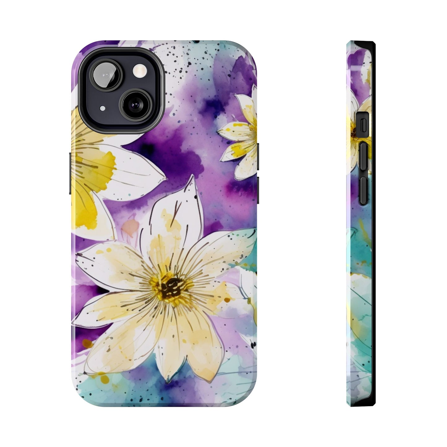 Abstract Floral Watercolor Splash - iPhone Series Case