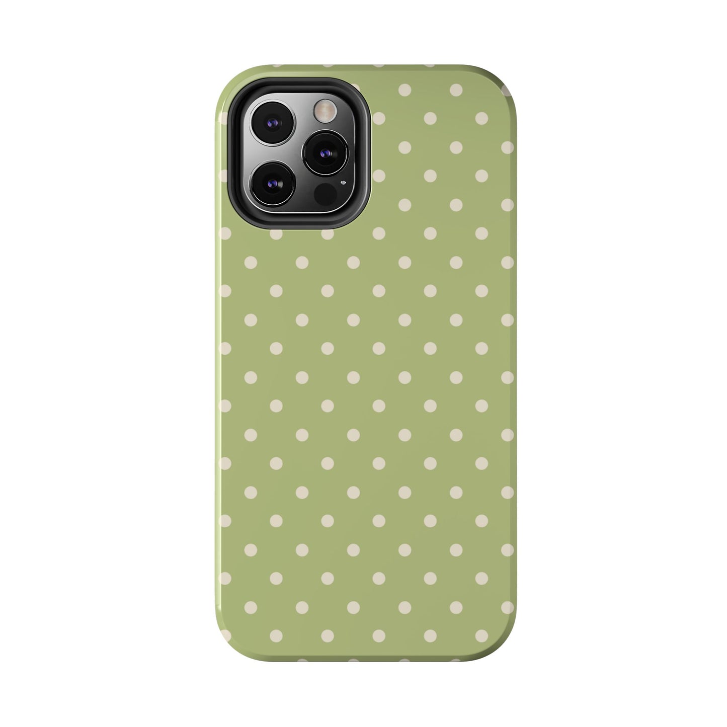 Sage Green Polka Dots – iPhone Case