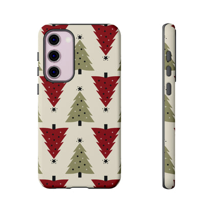 Retro Christmas Trees Pattern - Samsung Galaxy Series Case