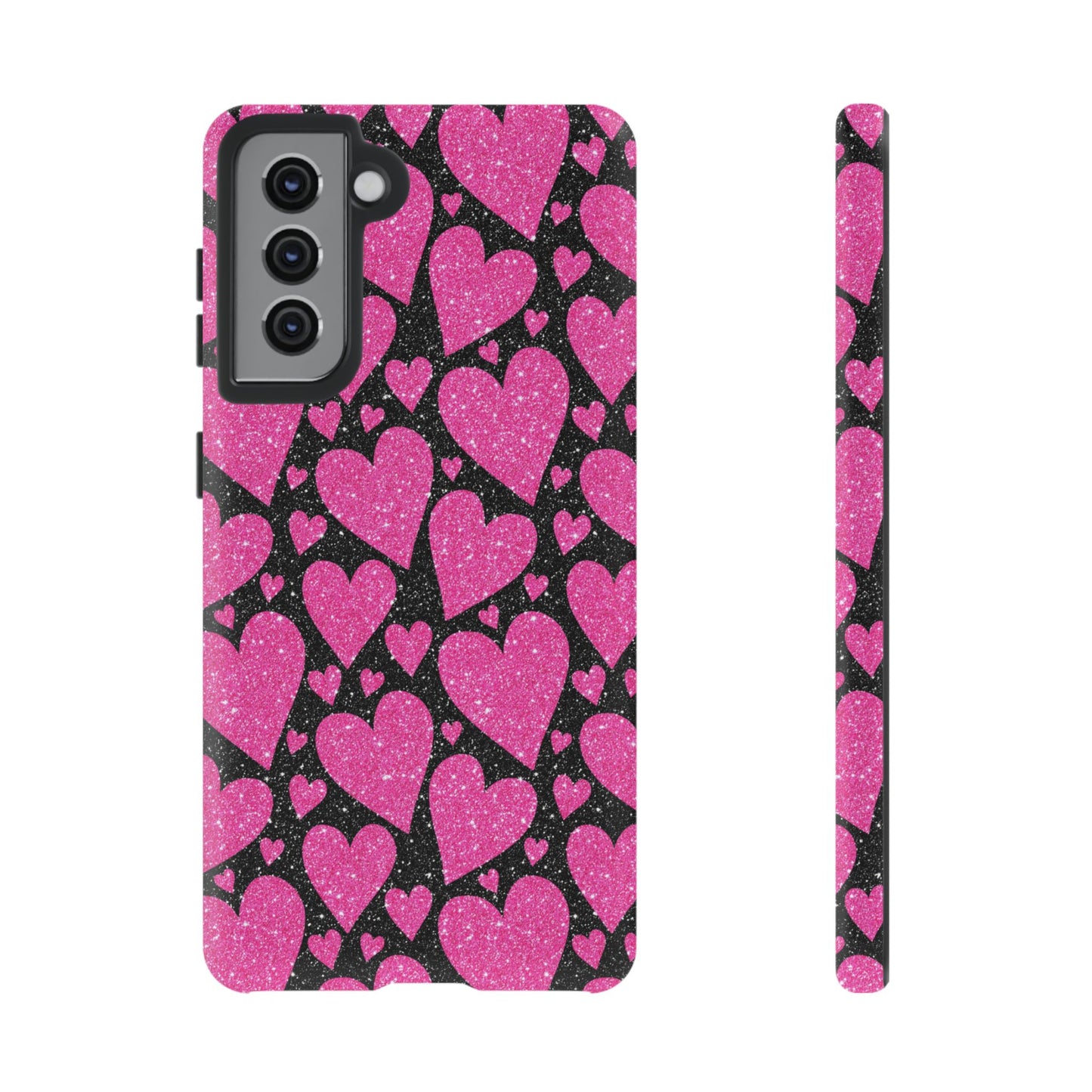 Glitter Hearts Samsung Galaxy Case